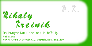 mihaly kreinik business card